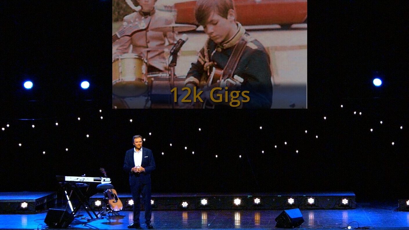 Craig Colley on stage — 12,000 Gigs